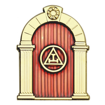 Emblema de metal Mason Freemason Red Insignias Masónica Pon de solapa masónica